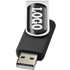 USB Rotate Doming, musta liikelahja logopainatuksella