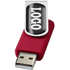 USB Rotate Doming, punainen liikelahja logopainatuksella