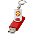 USB Rotate Keychain, keskipitkä-punainen lisäkuva 1