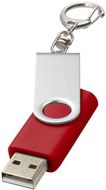 USB Rotate Keychain, punainen liikelahja logopainatuksella
