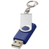 USB Rotate Keychain, sininen liikelahja logopainatuksella
