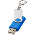 USB Rotate Keychain, sininen liikelahja logopainatuksella