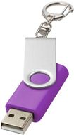 USB Rotate Keychain, violetti liikelahja logopainatuksella