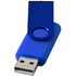 USB Rotate Metallic, kuninkaallinen liikelahja logopainatuksella