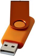 USB Rotate Metallic, oranssi liikelahja logopainatuksella