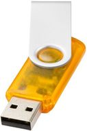 USB Rotate Translucent, oranssi liikelahja logopainatuksella