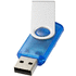 USB Rotate Translucent, sininen liikelahja logopainatuksella