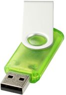 USB Rotate Translucent, vihreä liikelahja logopainatuksella