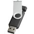 USB Rotate on-the-go, musta liikelahja logopainatuksella