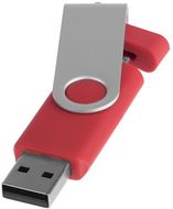 USB Rotate on-the-go, punainen liikelahja logopainatuksella