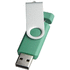 USB Rotate on-the-go, vihreä liikelahja logopainatuksella