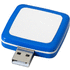 USB Rotating Square, sininen liikelahja logopainatuksella