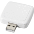 USB Rotating Square, valkoinen liikelahja logopainatuksella