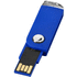 USB Swivel rectangular, sininen liikelahja logopainatuksella