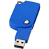 USB Swivel square, sininen liikelahja logopainatuksella