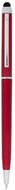 Valeria-ABS-kosketusnäyttö- kuulakärkikynä, punainen liikelahja logopainatuksella