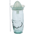 Verano-cocktailmuki puristimella, valmistettu kierrätyslasista, läpikuultava-valkoinen liikelahja logopainatuksella
