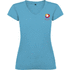 Victoria naisten lyhythihainen t-paita v-kaula-aukolla, turkoosi lisäkuva 1