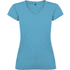 Victoria naisten lyhythihainen t-paita v-kaula-aukolla, turkoosi liikelahja logopainatuksella