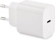 20W 2-porttinen USB-laturi EU-pist PLUGME, valkoinen liikelahja logopainatuksella