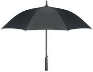 23 tuuman tuulenpitävä sateenvarjo SEATLE, musta liikelahja logopainatuksella