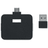 4-porttinen USB-keskitin 20 cm: SQUARE-C, musta lisäkuva 2