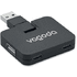 4-porttinen USB-keskitin 20 cm: SQUARE-C, musta lisäkuva 5