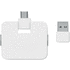 4-porttinen USB-keskitin 20 cm: SQUARE-C, valkoinen lisäkuva 2