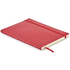 A5-kierrätetty muistikirja BRETA, punainen liikelahja logopainatuksella