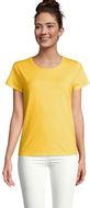 CRUSADER WOMEN T-paita 150g CRUSADER WOMEN, keltainen liikelahja logopainatuksella