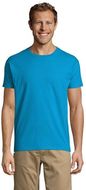 IMPERIAL MEN T-paita 190g IMPERIAL, aqua-blue liikelahja logopainatuksella