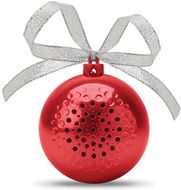 Joulupallo kaiutin JINGLE BALL, punainen liikelahja logopainatuksella