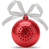 Joulupallo kaiutin JINGLE BALL, punainen liikelahja logopainatuksella