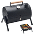 Kannettava grilli savupiipulla CHIMEY, musta liikelahja logopainatuksella