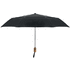 Kokoontaitettava sateenvarjo DRIP, musta liikelahja logopainatuksella