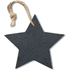 Liuskekivi koriste tähti SLATESTAR, musta liikelahja logopainatuksella