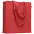 Luomupuuvillainen ostoskassi BENTE COLOUR, punainen liikelahja logopainatuksella