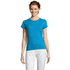 MISS Naisten T paita 150g MISS, aqua-blue liikelahja logopainatuksella