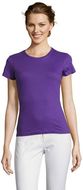 MISS Naisten T paita 150g MISS, tumma-violetti liikelahja logopainatuksella
