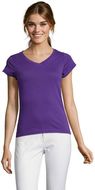 MOON Naisten T paita 150g MOON, tumma-violetti liikelahja logopainatuksella