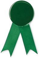 Nauhamainen merkkipinssi LAZO, vihreä liikelahja logopainatuksella