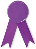 Nauhamainen merkkipinssi LAZO, violetti liikelahja logopainatuksella
