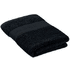 Orgaaninen pyyhe 50x30cm SERRY, musta liikelahja logopainatuksella