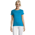 REGENT Naisten T paita 150g REGENT WOMEN, aqua-blue liikelahja logopainatuksella