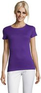 REGENT Naisten T paita 150g REGENT WOMEN, tumma-violetti liikelahja logopainatuksella