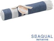 SEAQUAL® Hammam-pyyhe 70x140cm MAR, sininen liikelahja logopainatuksella