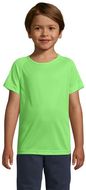 SPORTY Lasten T paita 140g SPORTY KIDS, neon-vihreä liikelahja logopainatuksella