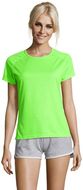 SPORTY Naisten T paita 140g SPORTY WOMEN, neon-vihreä liikelahja logopainatuksella