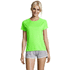 SPORTY Naisten T paita 140g SPORTY WOMEN, neon-vihreä liikelahja logopainatuksella