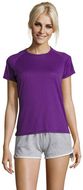 SPORTY Naisten T paita 140g SPORTY WOMEN, tumma-violetti liikelahja logopainatuksella